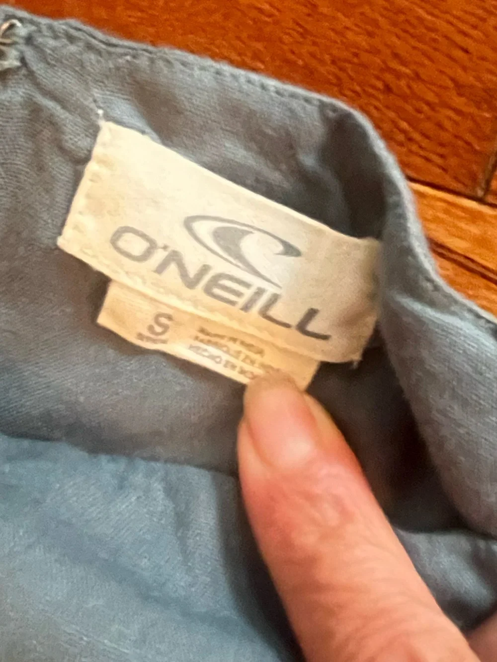 O'Neill Teal Blue Wrap Maxi Skirt with Front Slit - Picture 8 of 8